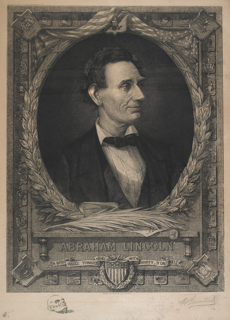 (SLAVERY AND ABOLITION.) LINCOLN, ABRAHAM. ROSENTHAL, MAX. Abraham Lincoln--With Malice Toward None, With Charity for All.